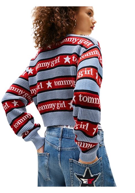 Pullover Tommy Girl relaxed fit a righe Tommy Hilfiger | DW0DW21235C3Q